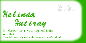 melinda hutiray business card